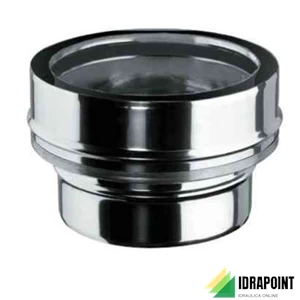 RACCORDO MONOPERETE Ø 80 M/DOPPIAPARETE Ø 80/100 F MM