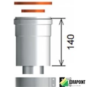 PARTENZA VERTICALE USCITA Ø 60/100 MM PER ARISTON