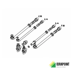 KIT RACCORDI CON 2 RUBINETTI GAS/ACQUA CLAS