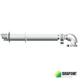 KIT SCARICO ORIZZONTALE Ø 60/100 MM L. 1000 MM CONDENSAZIONE