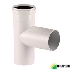 TE ALLUMINIO BIANCO Ø 80 MF SENZA SCARICO CONDENSA