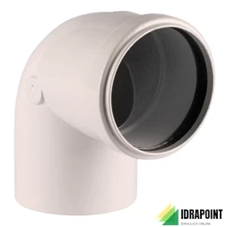 CURVA 90° RAGGIO STRETTO ALLUMINIO BIANCO Ø 80 M/F