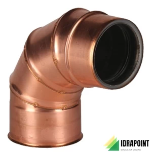 CURVA 90° DOPPIA PARETE ISOLATA INOX/RAME Ø 80 MM