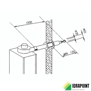 KIT SCARICO FUMI COASSIALE ORIZZONTALE 38/60
