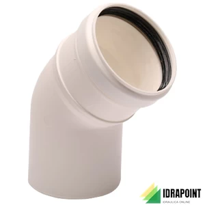 CURVA 45° PP Ø 60 MM M/F PER FUMI DI CONDENSAZIONE