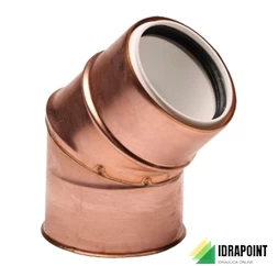 CURVA 45° ISOLATA PPS - RAME Ø 80X100 MM