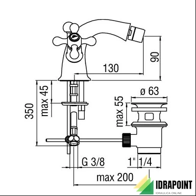 BATTERIA BIDET  MONOFORO - SERIE GRAZIA
