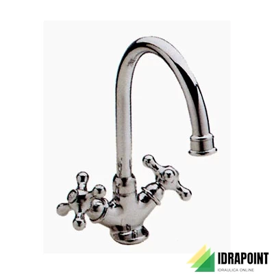 BATTERIA MONOFORO LAVELLO CON COLLO 0724 - SERIE EPOCA