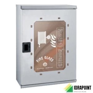 KIT IDRANTE 20 M CON LANCIA E CASSETTA EST/INT. INOX DN45