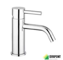 LAVABO MONOFORO CON SCARICO BOCCA 126 MM - SERIE BAMBU' CROM