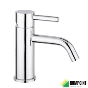 LAVABO MONOFORO CON SCARICO BOCCA 126 MM - SERIE BAMBU' CROM