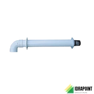 KIT COASSIALE  Ø 60/100 MM CON CURVA E TERMINALE