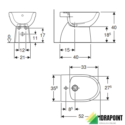 BIDET MONOFORO - SELNOVA BIANCO