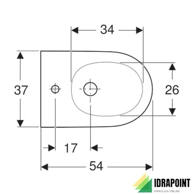 BIDET SOSPESO FILO PARETE BIANCO - SERIE ONE