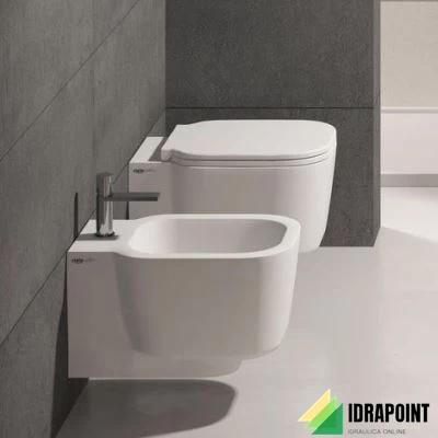 BIDET SOSPESO SERIE CUBIKA BIANCO LUCIDO