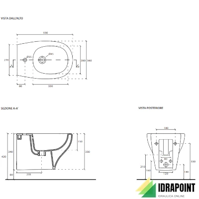 BIDET SOSPESO - SERIE EDEN BIANCO