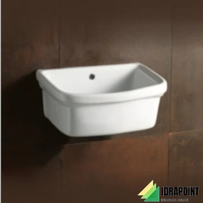 BUTTATOIO IN CERAMICA 420X380 CM BIANCO