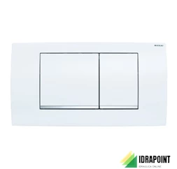 GEBERIT PLACCA BIANCO/CROMO DOPPIO TASTO PER TWINLINE