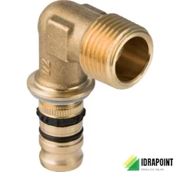 GOMITO MASCHIO A 90° A COMPRESSIONE - Ø 16X1/2