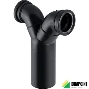 CURVA PER WC SOSPESO DOPPIA IN PE - Ø 110 MM