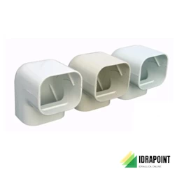 CURVA AD ANGOLO PVC PER CANALINA NEWLINE 78X68 MM A72