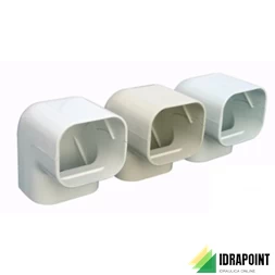 CURVA AD ANGOLO PVC PER CANALINA NEWLINE 78X68 MM A72