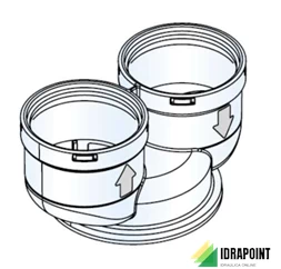 SCARICO SDOPPIATO COSMOGAS Ø 80/80 MM