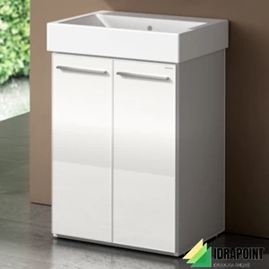 MOBILE/LAVATOIO CERAMICA OUTDOOR 60X63X94,5 CM BIANCO LUCIDO