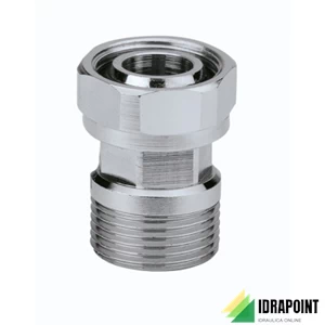 RACCORDO CON CALOTTA MOBILE CROMATO Ø 23 MM