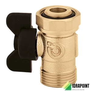 RUBINETTO INTERCETTAZIONE A SFERA CON MANOPOLA Ø 18 MM