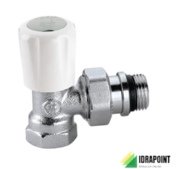 VALVOLA TERMOSTATIZZABILE CROMO A SQUADRA TUBO FERRO Ø 3/8