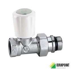 VALVOLA TERMOSTATIZZABILE CROMATA DIRITTA TUBO FERRO Ø 3/8