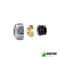 RACCORDO RAME CROMATO CON GUARNIZIONE - Ø 10