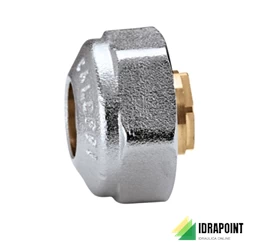 RACCORDO MECCANICO CROMATO X TUBO RAME TENUTA O-RING Ø 10