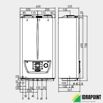 CALDAIA MURALE VICTRIX OMNIA A METANO/GPL