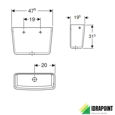 CASSETTA ALTA GEBERIT PUBLICA BIANCA