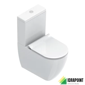 SFERA VASO MONOBLOCCO S/BRIDA 63X36X41 CM BIANCO LUCIDO