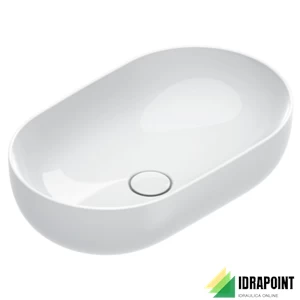 SFERA LAVABO DA APPOGGIO 60X35X16 CM BIANCO LUCIDO