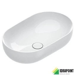 SFERA LAVABO DA APPOGGIO 60X35X16 CM BIANCO LUCIDO