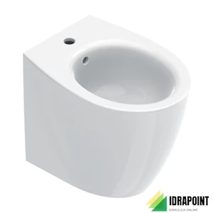 ITALY BIDET MONOFORO FILO PARETE 52X37X41 CM BIANCO LUCIDO