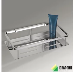 PORTAOGGETTI PER DOCCIA A SGANCIO CROMATO 6,5 x 30 x 13,5 CM