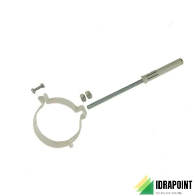 COLLARE BIANCO CON VITE LUNGA Ø 100 MM