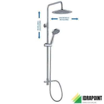 COLONNA DOCCIA SOFFIONE CIRCOLARE Ø 250 MM CON DOCCETTA/DEV.