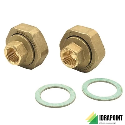 COPPIA BOCCHETTONI IN BRONZO X POMPA Ø 3/4