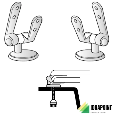 COPPIA CERNIERE REGOLABILI CROMO PER SEDILE