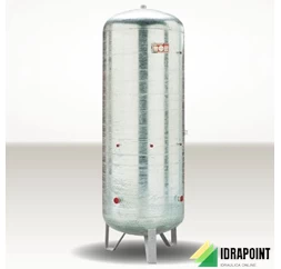 SERBATOIO ACCIAIO ZINCATO INAIL - 100 LT - 8 BAR