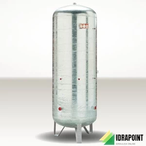 SERBATOIO ACCIAIO ZINCATO INAIL - 100 LT - 8 BAR