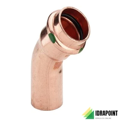 CURVA 45° 2426.1 IN RAME X ACQUA Ø 54 M/F