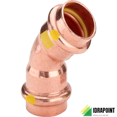 CURVA 45° 2626 IN RAME A PRESSIONE X GAS Ø 15 F/F