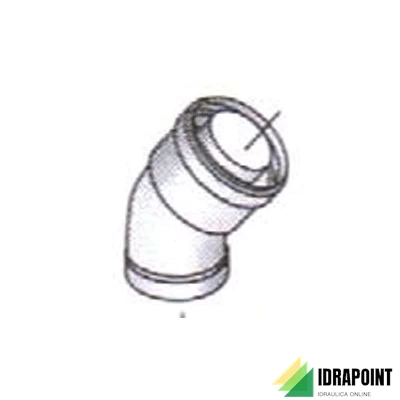 CURVA 45° Ø 60/100 MM M/F PER CONDENSAZIONE